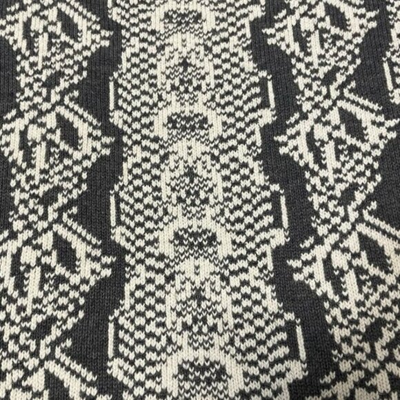 Cabi 887 Sleeveless Sweater Tank Top Medium Black Cream Geometric Print Peplum K - Picture 6 of 11